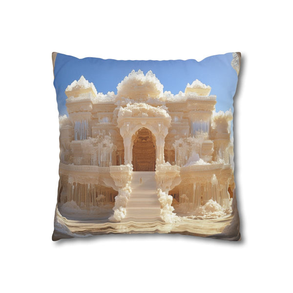 Desert Palace Made of Crystal Vines Double-Sided Square Cushion Cover