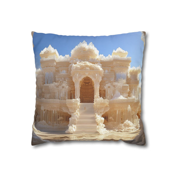 Desert Palace Made of Crystal Vines Double-Sided Square Cushion Cover