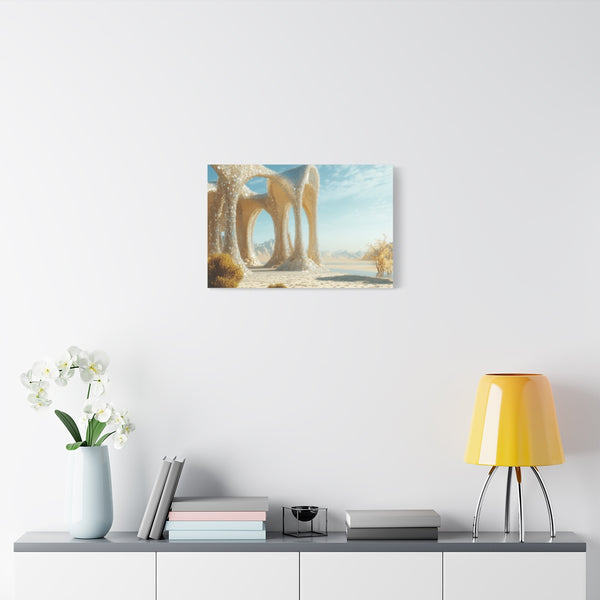Desert Palace Made of Crystal Vines (Edition III) — Stretched Canvas Wall Art — Living Room Wall Lifestyle View