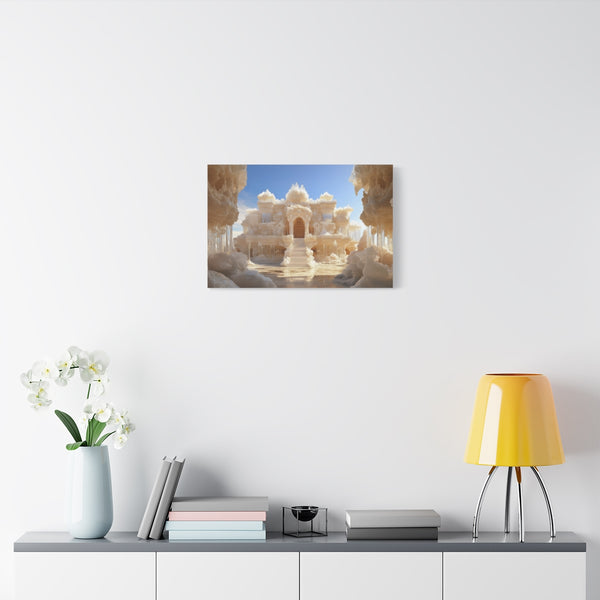 Desert Palace Made of Crystal Vines — Stretched Canvas Wall Art — Living Room Wall Lifestyle View