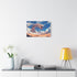 Desert Storm with Giant Sand Serpent (Edition IV) — 24×16 Canvas Wall Art — Living Room Wall Lifestyle View