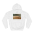 Desert Storm with Giant Sand Serpent Graphic Unisex College Hoodie - Arctic White Front