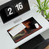 Desert Tower Carved from Lightning — XL & XXL Desk Mat — Gaming & Workspace Desk Setup View