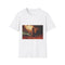Desert Tower Carved from Lightning Graphic Unisex Softstyle T-Shirt - Front View