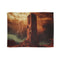 Desert Tower Carved from Lightning — 50×60 Plush Throw Blanket — Full Flat Artwork View