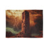 Desert Tower Carved from Lightning — 50×60 Plush Throw Blanket — Full Flat Artwork View