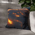 Desert Wind Carrying Glowing Embers — Double-Sided Cushion Cover — Sofa & Armchair Living Room Lifestyle View