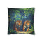 Digital Jungle with Pixelated Tigers — Double-Sided Cushion Cover — Front Double-Sided Cushion View