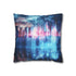 Digital Waterfall Cascading Across Skyli — Double-Sided Cushion Cover — Front Double-Sided Cushion View