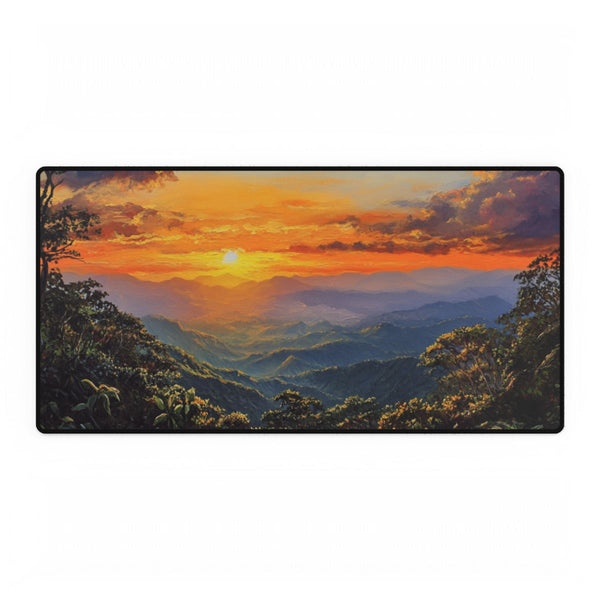 Doi Inthanon National Park Thailand Sunset Painting (Edition V) — XXL Gaming Desk Mat — Full Top-Down Artwork View