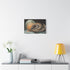 Dragon Curled Around Floating Orb — Stretched Canvas Wall Art — Living Room Wall Lifestyle View