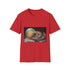Dragon Curled Around Floating Orb — Graphic Cotton T-Shirt — 100% Ring-Spun Cotton Fabric & Print Detail
