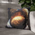 Dragon Egg Hatching in Space — 40×40 Cushion Cover — Sofa & Living Room Lifestyle View