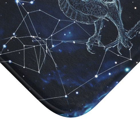 Dragon Shaped Constellation in Deep Space — 61×43 Memory Foam Bath Mat — Cushioned Memory Foam & Microfibre Close-Up