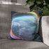 Dream Bubble Drifting over the Earth — 40×40 Cushion Cover — Double-Sided Back & Concealed Zip Detail