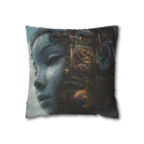 Dream Engine Powered by Emotions — Faux Suede Cushion Cover — Front 40×40 cm Square Cushion View
