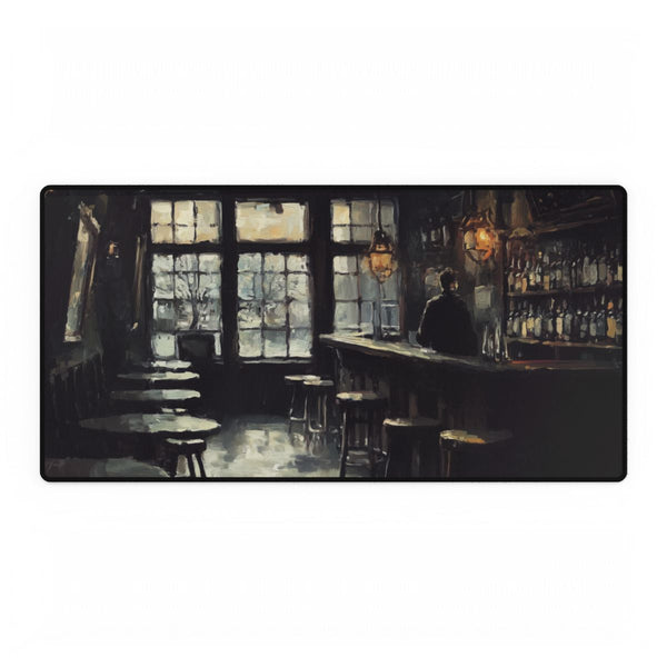 Dreary English Pub Painting (Edition III) — XXL Gaming Desk Mat — Full Top-Down Artwork View