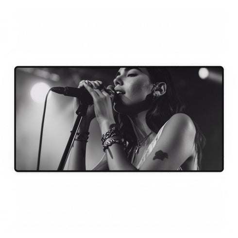 Dua Lipa Singing — XXL Gaming Desk Mat — Full Top-Down Artwork View