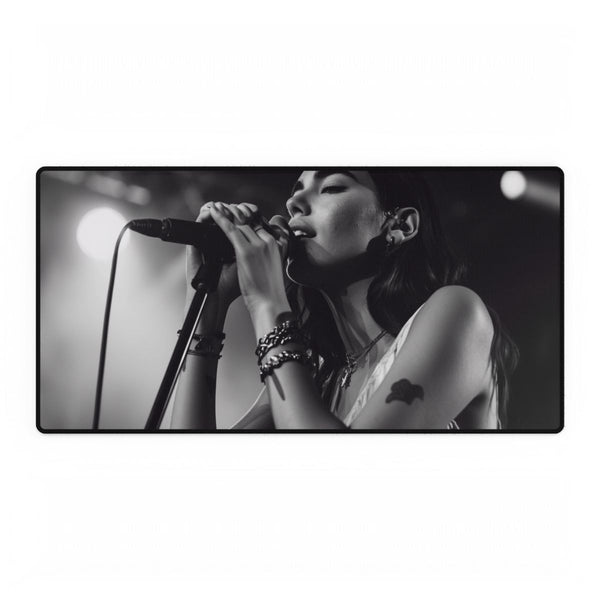 Dua Lipa Singing — XXL Gaming Desk Mat — Full Top-Down Artwork View