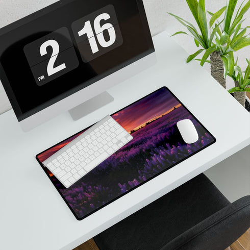 Dutch Tulip & Hyacinth Flower Fields — XXL Gaming Desk Mat — Gaming & Workspace Desk Setup View