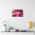 Dynamic Neon Prism Light Rays Abstract — Stretched Canvas Wall Art — Living Room Wall Lifestyle View