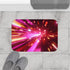 Dynamic Neon Prism Light Rays Abstract — Non-Slip Bath Mat — Bathroom Floor Lifestyle View