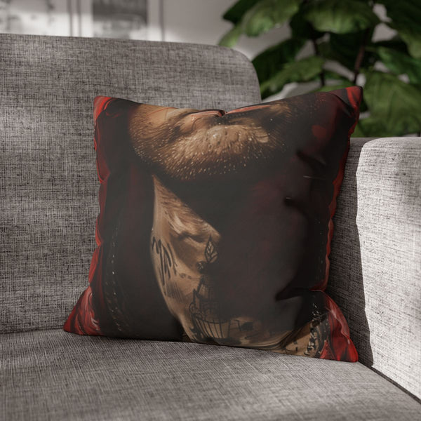 Eminem Painting — Double-Sided Cushion Cover — Sofa & Armchair Living Room Lifestyle View