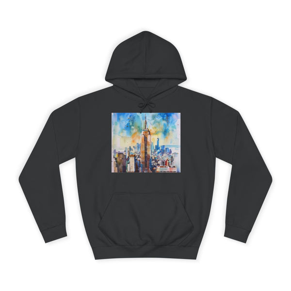 Empire State Building — Heavyweight Graphic Hoodie — Front Heavyweight Fleece Hoodie View