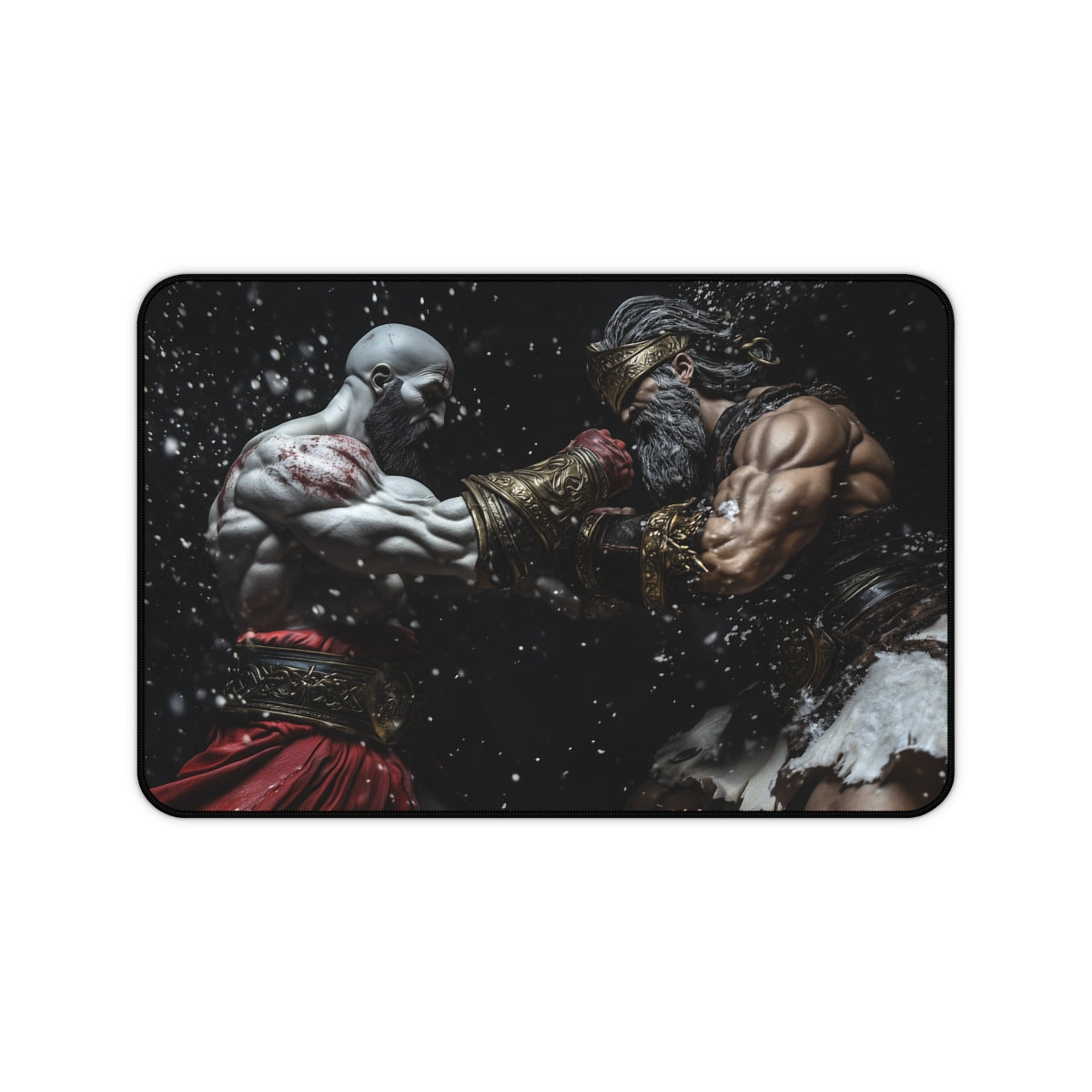 Epic Kratos vs Zeus Desk Mat