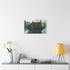 Epic Showdown on Floating Ruins (Edition IV) — 24×16 Canvas Wall Art — Living Room Wall Lifestyle View