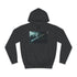 Epic Sword Embedded in Asteroid Graphic Unisex College Hoodie - Jet Black Front