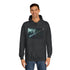 Epic Sword Embedded in Asteroid Graphic Unisex College Hoodie - Lifestyle Model View