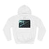 Epic Sword Embedded in Asteroid Graphic Unisex College Hoodie - Arctic White Front