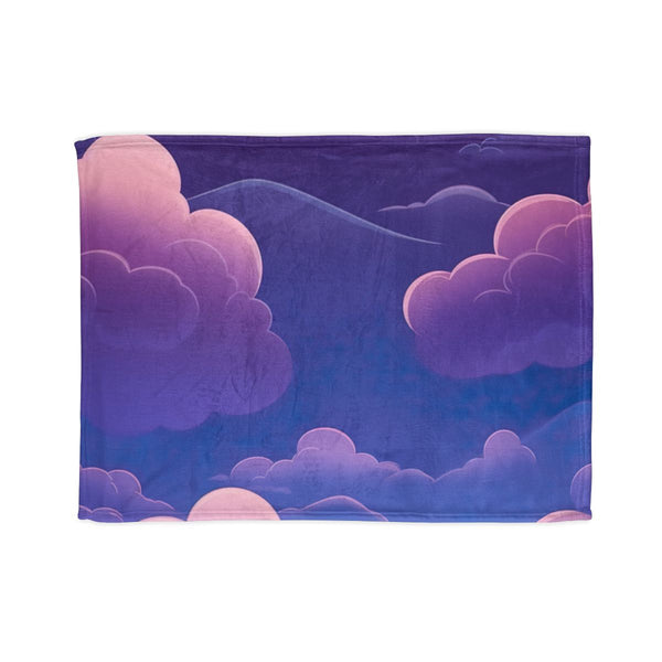 Evening Clouds — Plush Fleece Throw Blanket — Full Spread Plush Fleece Artwork View