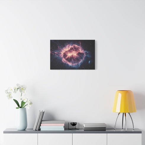 Exploding Supernova in Deep Space (Edition II) — 24×16 Canvas Wall Art — Living Room Wall Lifestyle View