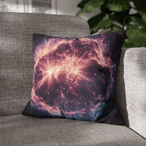 Exploding Supernova in Deep Space (Edition III) — 40×40 Cushion Cover — Sofa & Armchair Living Room Lifestyle View
