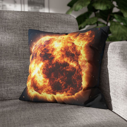 Exploding Supernova in Deep Space (Edition V) — 40×40 Cushion Cover — Sofa & Armchair Living Room Lifestyle View