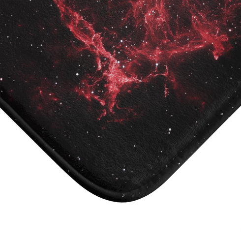 Exploding Supernova in Deep Space — 61×43 Memory Foam Bath Mat — Cushioned Memory Foam & Microfibre Close-Up