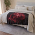 Exploding Supernova in Deep Space — 50×60 Plush Throw Blanket — Draped Over Sofa & Bed Lifestyle View