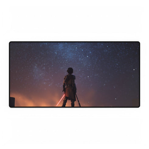 Ezra Bridger on Lothal Sunset Rooftop — XL & XXL Desk Mat — Full Top-Down Artwork View