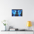 Fallen Angel with Glowing Wings — 24×16 Canvas Wall Art — Living Room Wall Lifestyle View