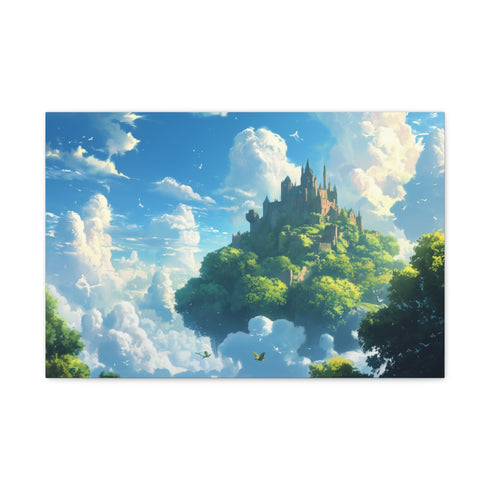 Fantasy Castle Above the Clouds (Edition II) — 24×16 Canvas Wall Art — Front Gallery-Wrapped Canvas View