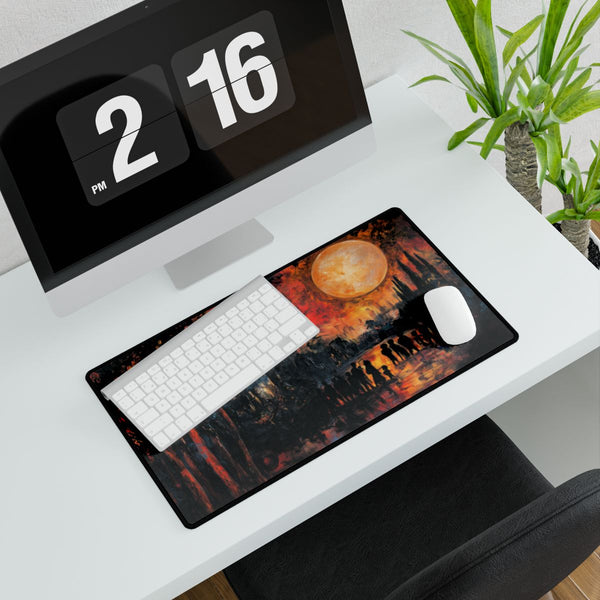 Full Moon Music Festival Night (Edition X) — XXL Gaming Desk Mat — Gaming & Workspace Desk Setup View