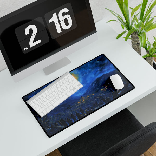 Full Moon Music Festival Night (Edition VI) — XXL Gaming Desk Mat — Gaming & Workspace Desk Setup View