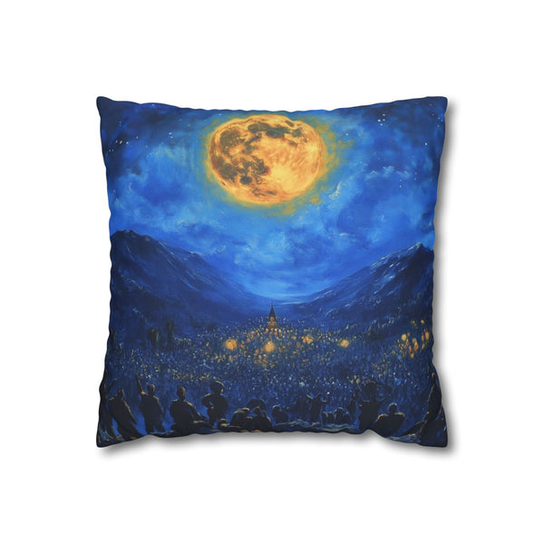 Festival Concert Night Full Moon Painting (Edition VI) — Double-Sided Cushion Cover — Front Double-Sided Cushion View