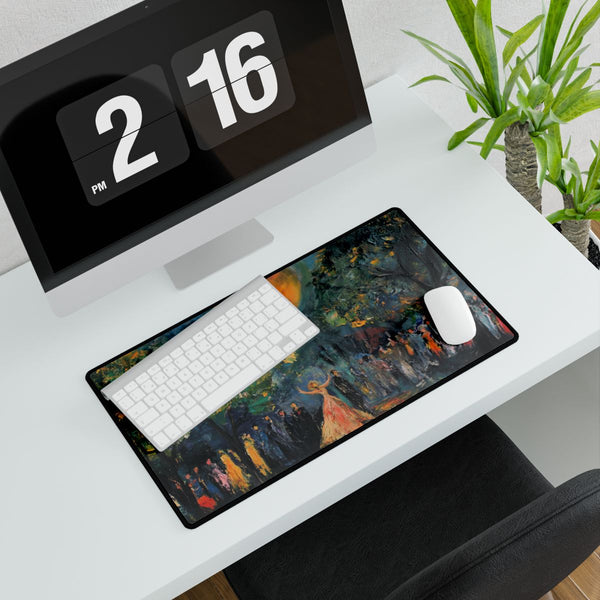Full Moon Music Festival Night (Edition VII) — XXL Gaming Desk Mat — Gaming & Workspace Desk Setup View