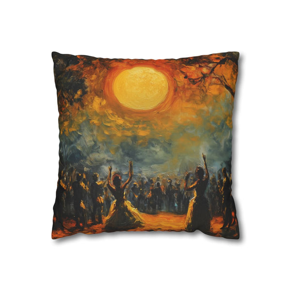 Full Moon Music Festival Night (Edition IX) — 40×40 Cushion Cover — Front 40×40 cm Square Cushion View