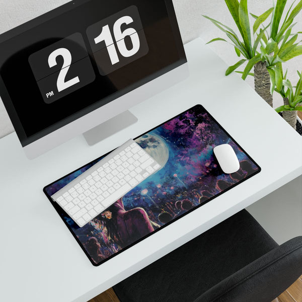 Full Moon Music Festival Night (Edition IX) — XXL Gaming Desk Mat — Gaming & Workspace Desk Setup View