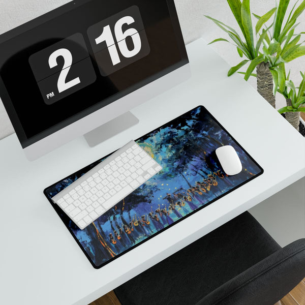 Full Moon Music Festival Night (Edition XIII) — XXL Gaming Desk Mat — Gaming & Workspace Desk Setup View