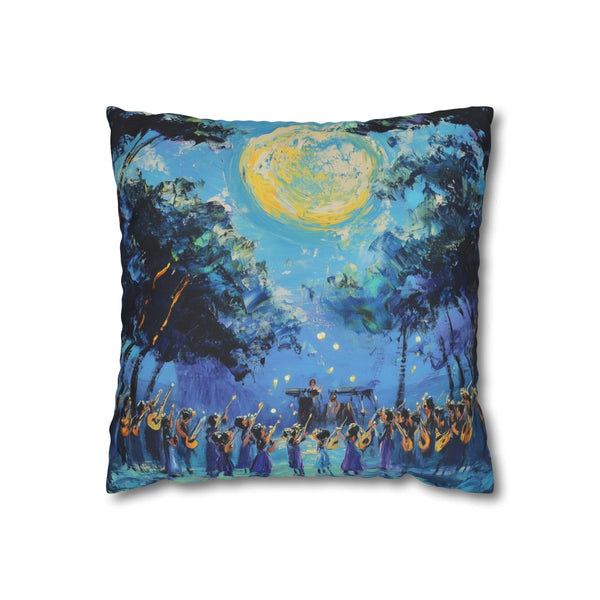 Festival Concert Night Full Moon Painting (Edition XIII) — Double-Sided Cushion Cover — Front Double-Sided Cushion View